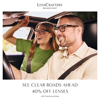 40 % off lenses with frame purchase icon